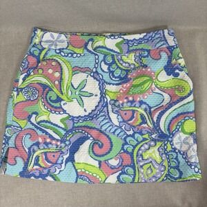 Lilly Pulitzer Multi Conch Republic MARIGOLD SKORT Skirt w Shorts Size 4